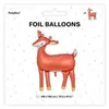 Palloncino Decorativo in Foil a Forma di Cervo 80x105cm Anteprima dell’immagine prodotto 1