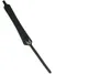A black leather stirrup strap with a buckle and holes for adjustment, laid out diagonally on a white background. Produktbild-Vorschau