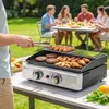 Outsunny Gasgrill 5 KW Tischgrill mit 2 Brenner Grillrost Produktbild-Vorschau 2