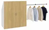 Holz Dachschrägen Kleiderschrank Dacho L Produktbild-Vorschau 1