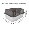 A diagram showing the dimensions of a cat litter box. Náhľad obrázku produktu
