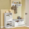 SoBuy FSR87-K-W Schuhkipper Schuhschrank mit 2 Klappen Produktbild-Vorschau 2