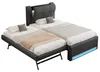 Letto imbottito 90x200 cm con letto estraibile regolabile Anteprima dell’immagine prodotto 5