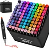 100 Farben Alkohol Marker Set, Chisel & Feine Spitze Produktbild-Vorschau 3