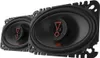 Two black oval car speakers with red JBL logos and red triangular accents. Produktbild-Vorschau