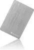 A silver Verbatim external hard drive is shown at an angle on a white background, with its reflection visible below. Anteprima dell’immagine prodotto