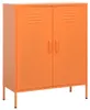 vidaXL Úložná skříň oranžová 80x35x101,5 cm ocel Náhled obrázku produktu 4