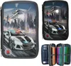 Dino World Monster Cars 3 Fach Federtasche LED Polizeiauto Produktbild-Vorschau 6