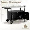 COSTWAY Grillwagen Outdoor, Grilltisch mit Edelstahlplatte, Produktbild-Vorschau 7