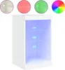 vidaXL Príborník s LED svetlami biely 41x37x67 cm Náhľad obrázku produktu 2