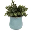 Clayre & Eef Innenblumentopf Ø 12x12 cm Blau Keramik Produktbild-Vorschau 2