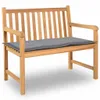 vidaXL Coussin pour banc de jardin Gris 100x50x3 cm Tissu Voir les images du produit 8