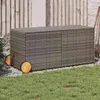 vidaXL Coffre de jardin à roulettes Gris 283L Poly rotin Voir les images du produit 2