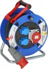 A blue and red electrical extension cord reel with multiple outlets. Anteprima dell’immagine prodotto