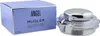 Mugler Angel Body Cream in runder Dose mit silbernem Deckel und Sternverzierung, daneben passende hellblaue Box mit schwarzem Aufdruck. Náhľad obrázku produktu