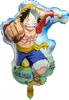 One Piece Folienballon XXL Ruffy 34,6 x 45 cm Party-Deko Tisch-Deko Dekoration Geburtstag Kindergeburtstag Manga-Party Mottoparty Serie Comic Ballon Luftballon Pirat Seeräuber Luffy Produktbild-Vorschau