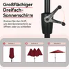 Puluomis Sonnenschirm 400 x 200 x238cm UPF 50+ mit Kurbel Produktbild-Vorschau 3