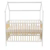 Baby-Delux Hausbett Kinderbett Gitterbett Weiß Natur 60x120 Produktbild-Vorschau 6