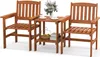 A wooden bistro set with two chairs and a table, set against a white background. Náhled obrázku produktu
