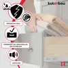 A person is folding clothes and placing them into a drawer with visible drawer slides. Anteprima dell’immagine prodotto