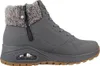 A side view of a gray Skechers boot with a knitted collar. Náhľad obrázku produktu