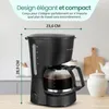 Emerio cafetière avec carafe en verre – 5 tasses – 0,6 L Voir les images du produit 8