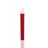 Hellum LED Kerze flammenlos 17,5 cm rot stehendes Gelblicht Produktbild-Vorschau 4