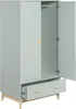 An open wardrobe with a hanging rail and a drawer. Anteprima dell’immagine prodotto