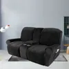 8-teiliger Stretch Samt Hussen Recliner Sofabezug mit Produktbild-Vorschau 10