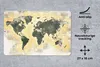 MuchoWow® Mauspad Mousepad Weltkarte - Zeitung - Gold 27x18 Produktbild-Vorschau 2