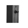 A close-up view of a black mounting bracket attached to a black surface. Voir les images du produit