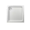 A top-down view of a square shower tray with a drain. Produktbild-Vorschau