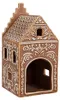 Clayre & Eef Teelichthalter Lebkuchenhaus 7x7x15 cm Braun Produktbild-Vorschau 3