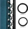 Close-up of bungee cords and a metal frame, with separate images of two types of bungee cords labeled. Produktbild-Vorschau