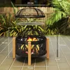 Outsunny 2-in-1 Feuerschale Ø75 x 58 cm Feuerstelle mit Produktbild-Vorschau 3