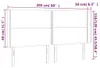 vidaXL Kopfteil mit Ohren Dunkelblau 203x16x118/128 cm Samt Produktbild-Vorschau 8