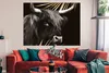 MuchoWow® Poster Schottischer Highlander - Blätter - Gold Produktbild-Vorschau 2
