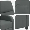 Sillón de masaje y relax, color gris oscuro, tapizado en Vista previa de la imagen del producto 5