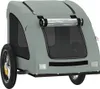 vidaXL Cani da rimorchio per biciclette grigio tessuto Anteprima dell’immagine prodotto 4