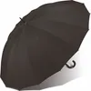 Happy Rain Golf Langer Schwarzer Regenschirm Produktbild-Vorschau 5
