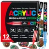 Acryl-Pinselmarker-Set mit 12 Farben für DIY-Malerei Produktbild-Vorschau 2
