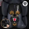 Close-up of a car seat harness with numbered steps and arrows indicating how to use it. Anteprima dell’immagine prodotto