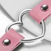Schmuck Damen Choker Halsband Halskette, Leder Legierung Produktbild-Vorschau 2