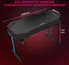 A gaming desk with LED lighting and dimensions indicated. Náhľad obrázku produktu