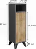 Midischrank Vicco Leano Anthrazit/Bergeiche 30 x 97 cm mit Produktbild-Vorschau 3