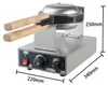 A professional shot of a bubble waffle maker with dimensions indicated. Podgląd zdjęcia produktu
