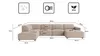 Kaiser Möbel Ecksofa Cursal V, Stoff Poso, Beige, Links Produktbild-Vorschau 3
