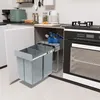 JOIEYOU Vstavaný odpadkový kôš kuchynský 2 priehradky Náhľad obrázku produktu 3