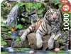 Educa Puzzle.  Bengal White Tigers 1000 Teile Produktbild-Vorschau 1