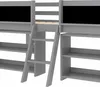 Letto a mezza altezza Sweiko, 90x200cm, Ripiani multipli, Anteprima dell’immagine prodotto 9